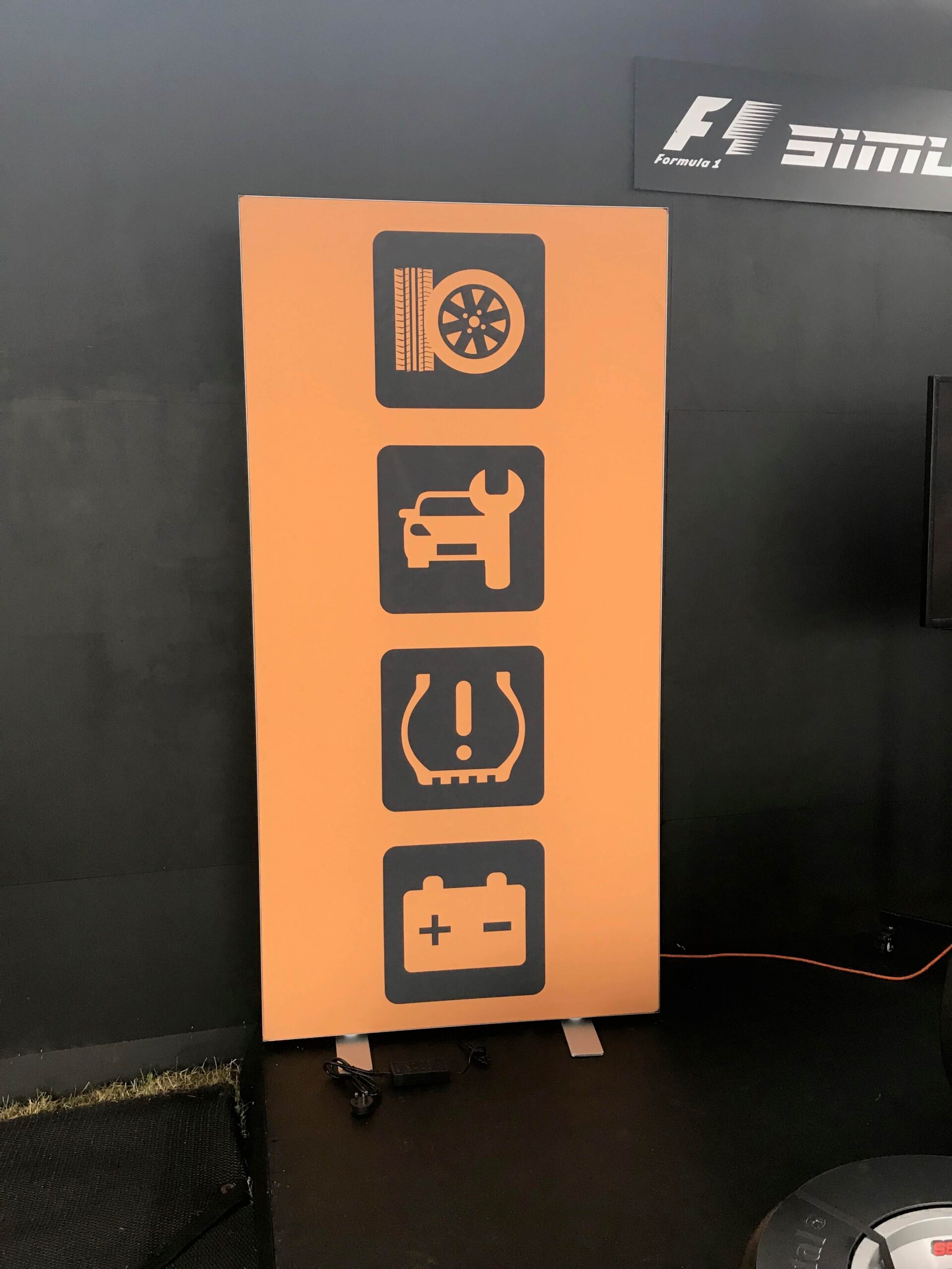 pull up banner orange and black