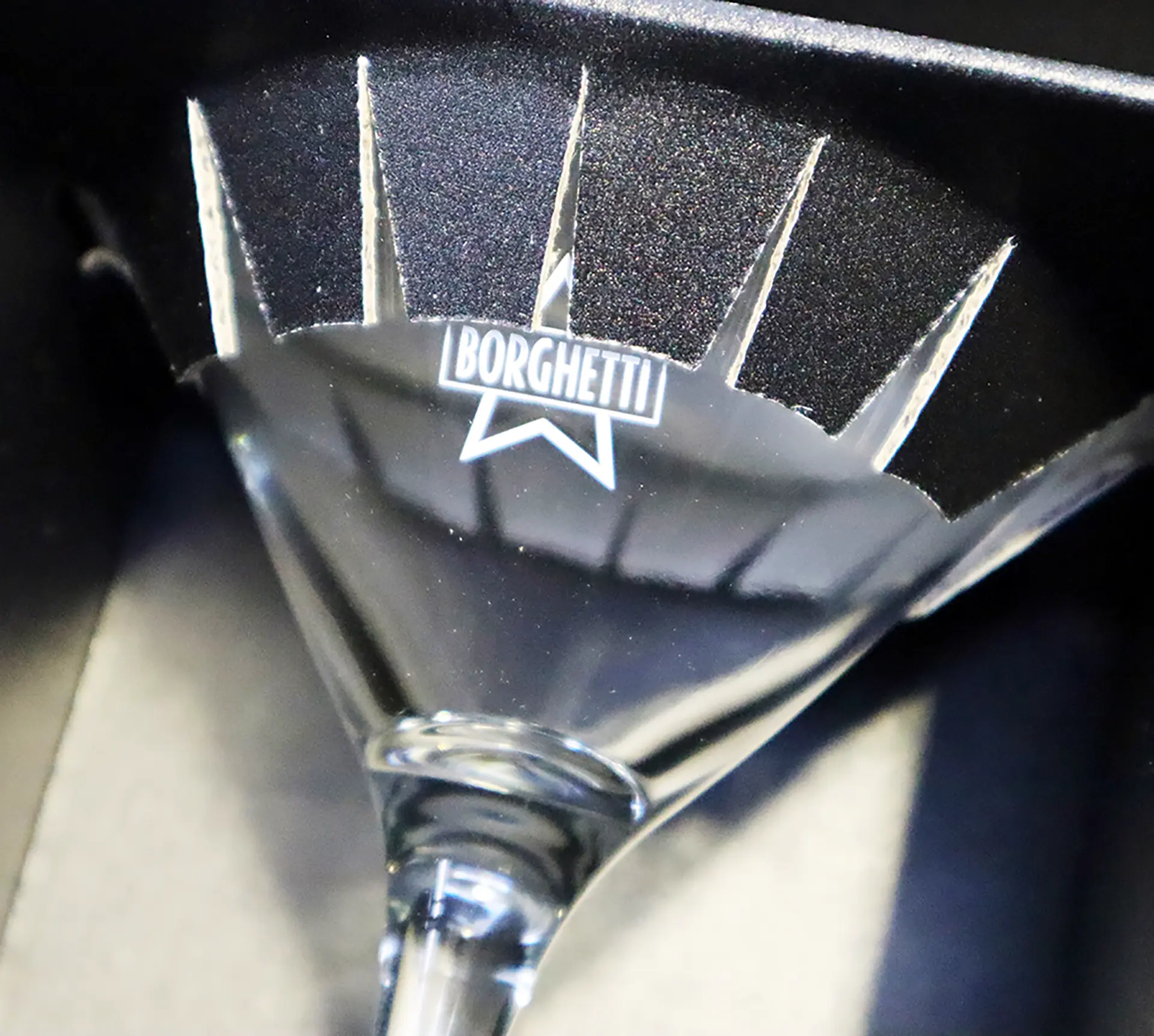 zoomed in picture of a martini glass