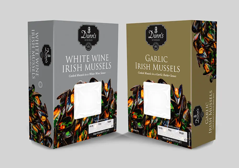 silver and golf white wine and garlic irish mussells box