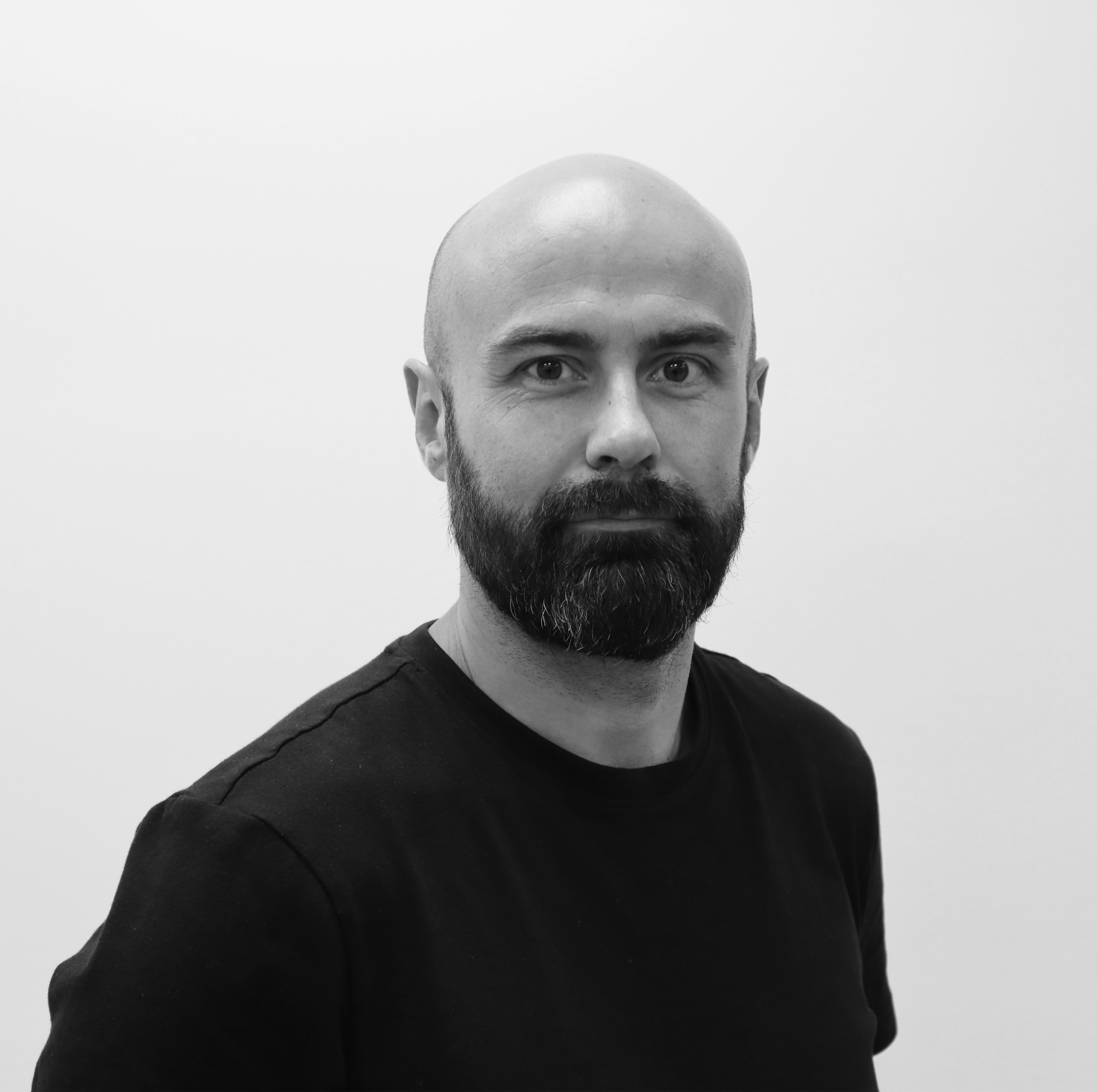 man black and white portrait photo