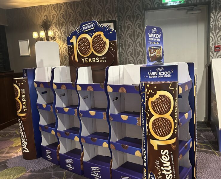 Milk chocolate digestives mcvities 100 years WOW display